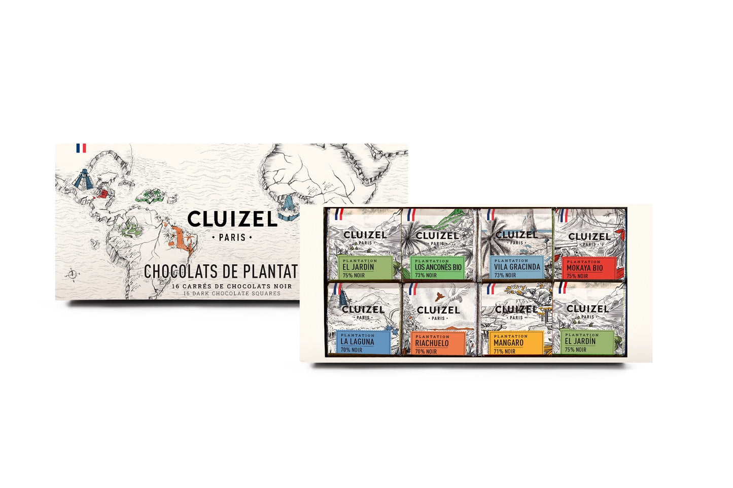Cluizel Single Plantation Chocolates - 16 Squares