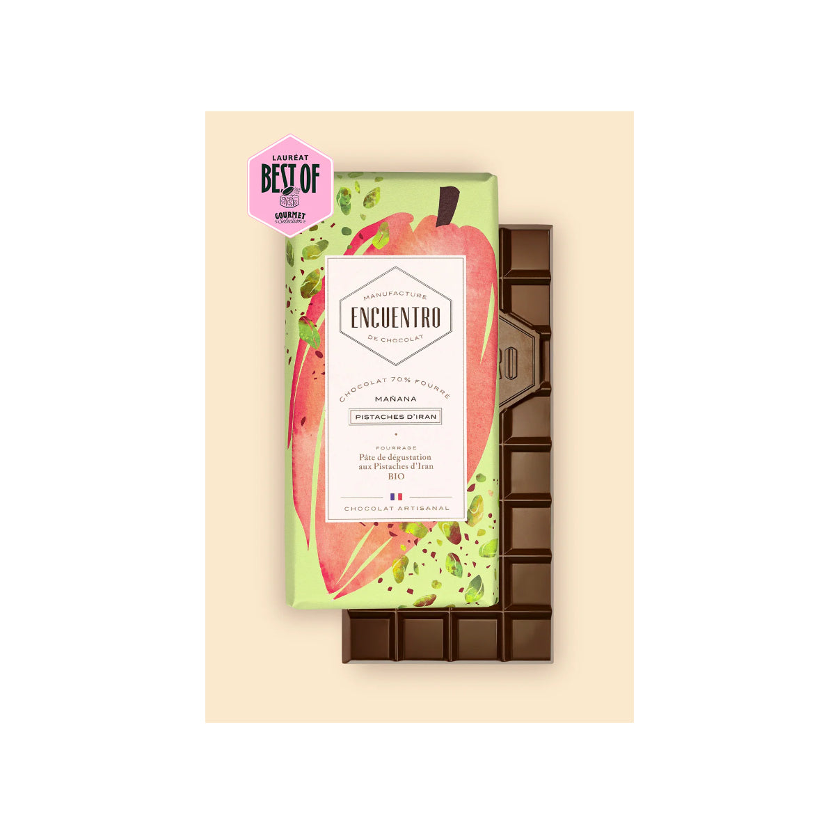 Encuentro 70% Chocolate Bar with Iranian Pistachios - 75g