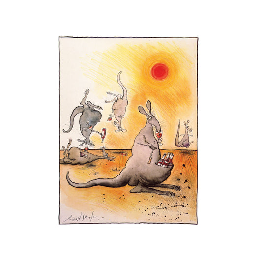 Ronald Searle 'Jumping for Joy' Poster